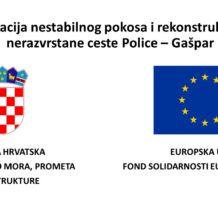 Sanacija nestabilnog pokosa i rekonstrukcija nerazvrstane ceste Police – Gašpar